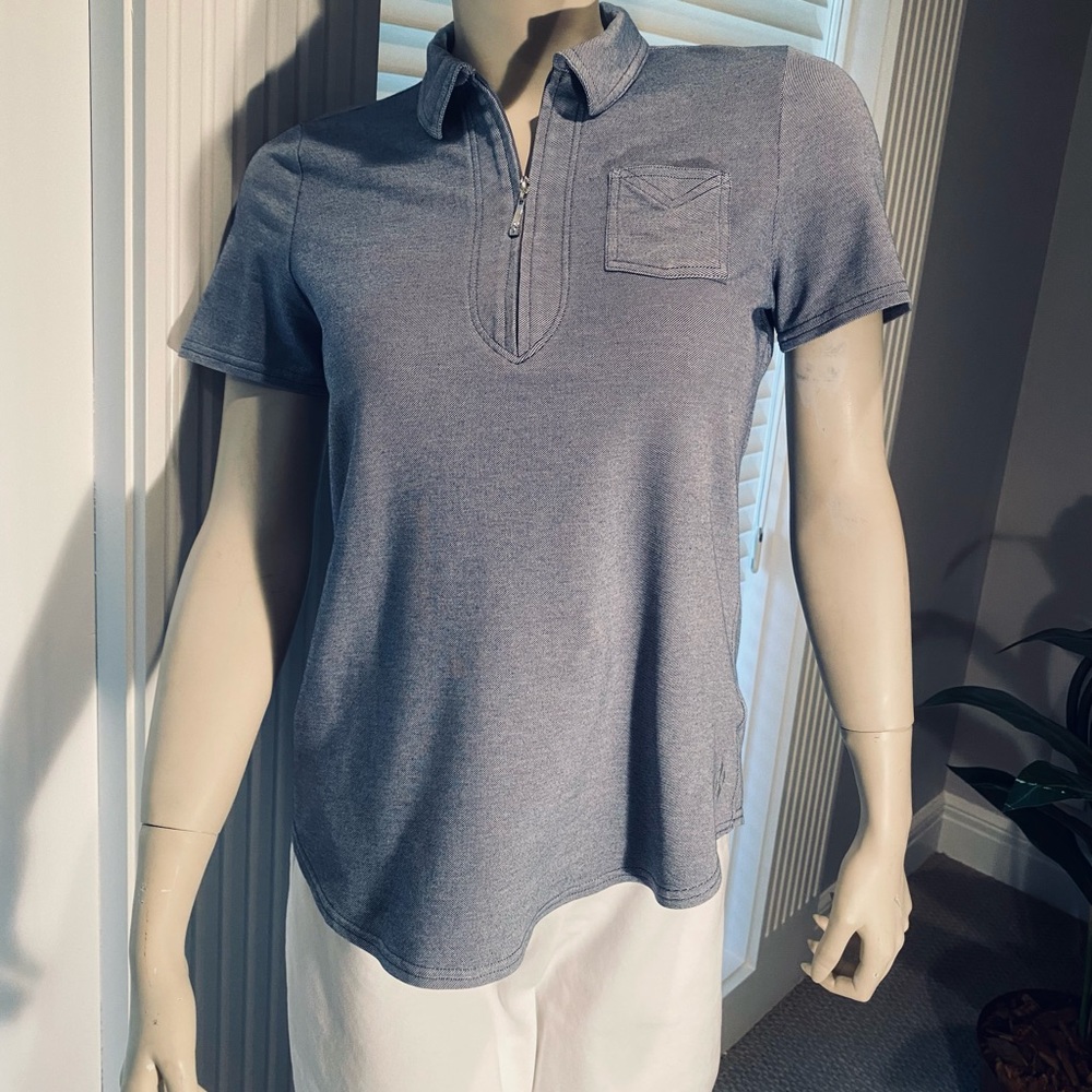 Jo Fit Front Zip Short Sleeve Golf Shirt